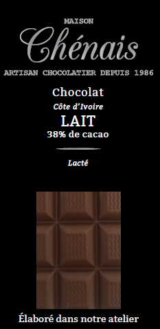 Tablette chocolat lait – Chocolat Gaucher Saint Etienne
